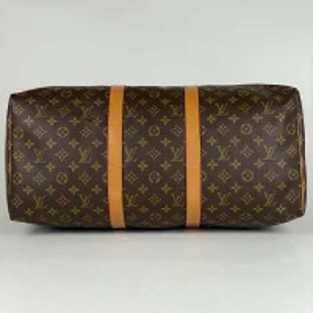 Louis Vuitton Keepall Monogram Bag Brown Business Handbag Boston Travel Brown